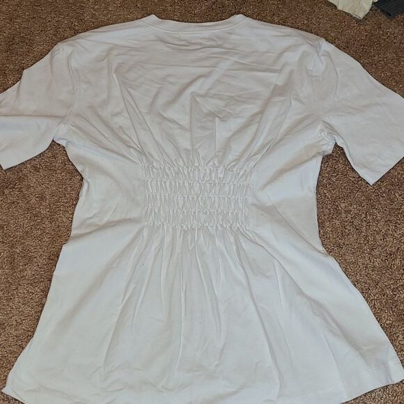 NEW Open Edit white crunch middle t-shirt. - Picture 5 of 5